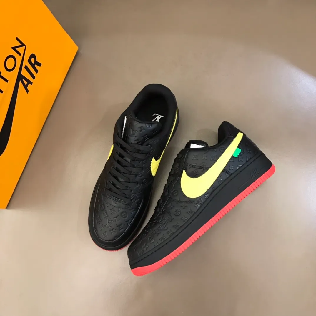Men's shoes 💰p440 "*OUIS *UITTO*" x OFF-WHITE x Nike tripartite collaboration! Trendy and cool men's casual sports shoes with unrivaled color matching. The design idea basically continues the style of THE TEN. The Swoosh line and tongue label have a very familiar visual effect and are both fashionable and trendy! A must-have for fashionistas! The effect on your feet is absolutely stunning! Size: 38-45